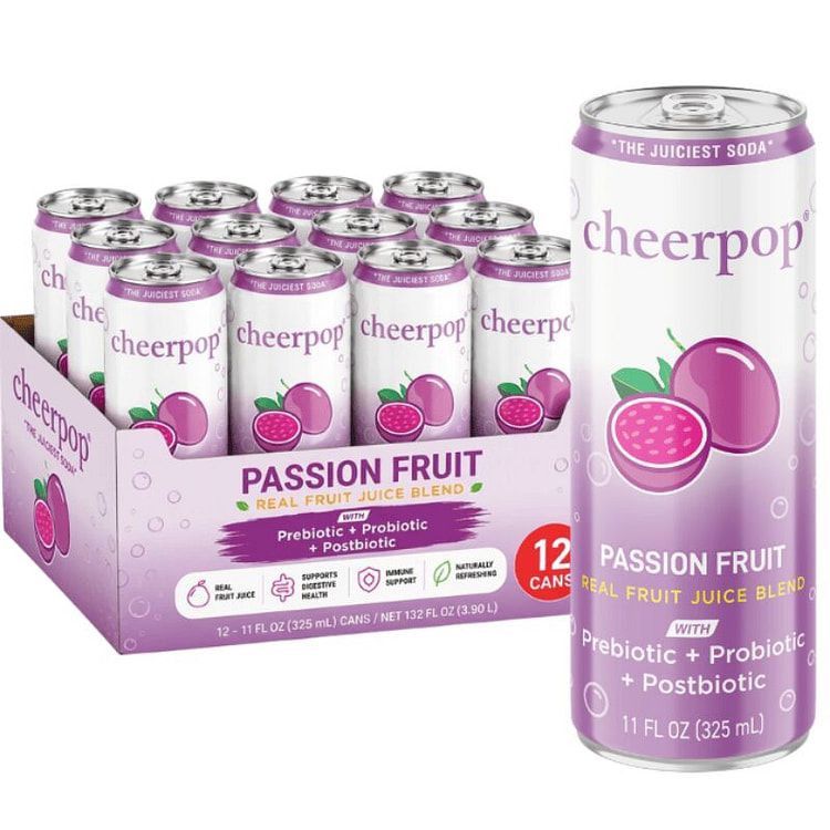 Cheerpop Passion Sparkling Fruit Juice - 325 ml - 12 can