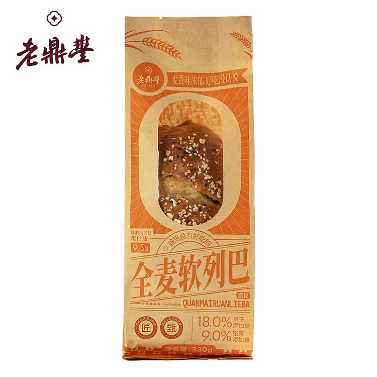 LaoDingfeng whole wheat soft leba bread 330 g