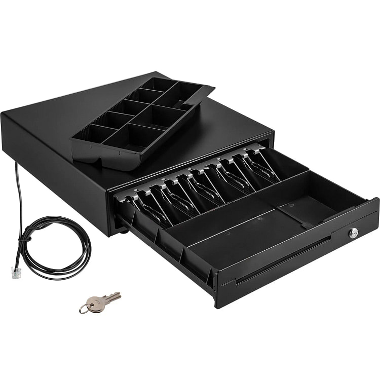 Uimoso 16" Cash Drawer for POS Systems with 3 Unlo 1 box