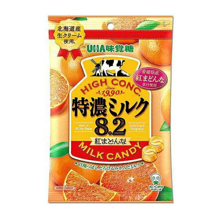 UHA味覚糖 特濃ミルク8.2 紅まどんな みかん味 70 グラム
