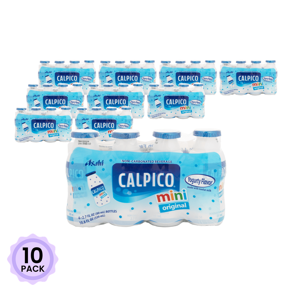 Calpico Mini Non-Carbonated Soft Drink, Original Flavor 2.7 fl.oz*4 bottles*10 pack
