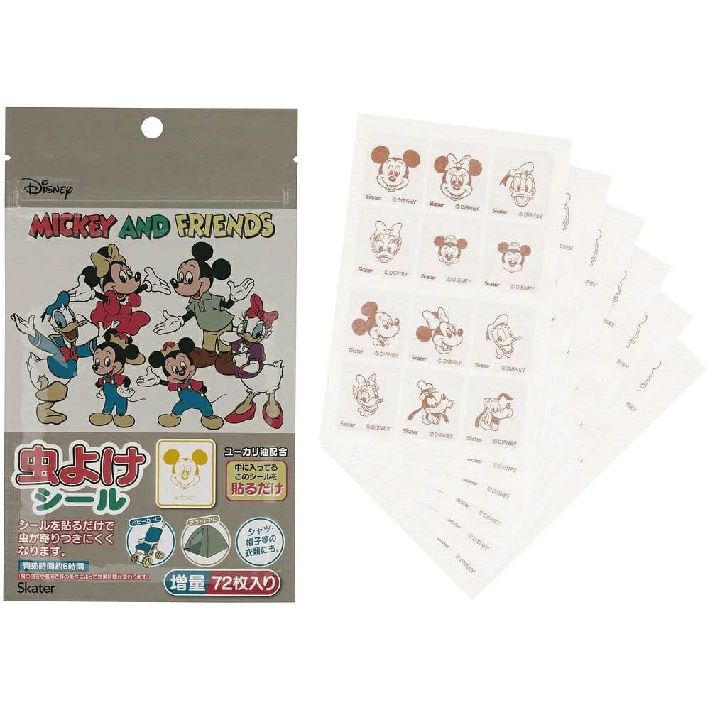 SKATER Mosquito Repellent Stickers Mickey 72’s 1 each