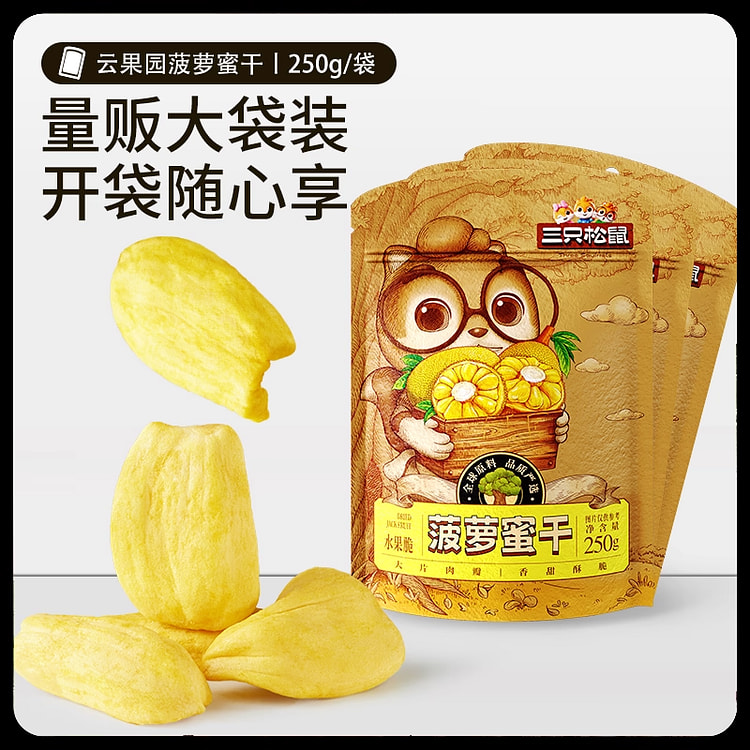Three Squirrels Dried Jackfruit 250g*1 Bag 250 g