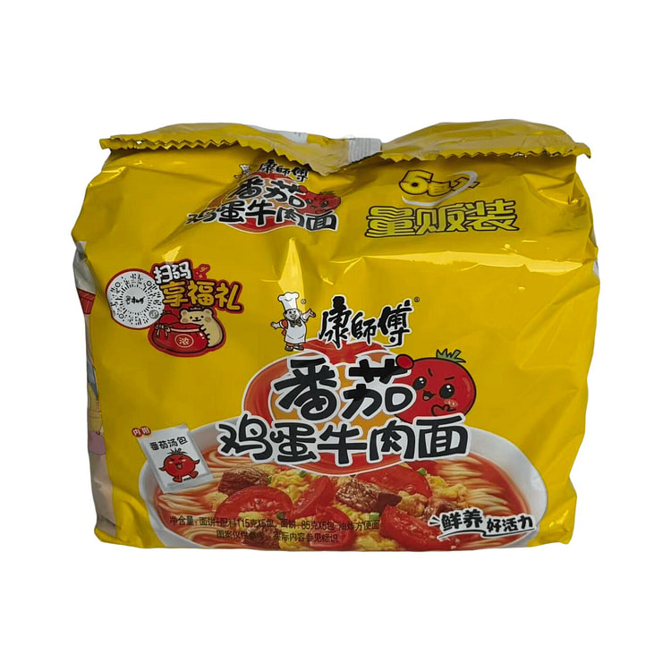 1 case Master Kong Tomato and Egg Beef Noodles 1 case*6 pack