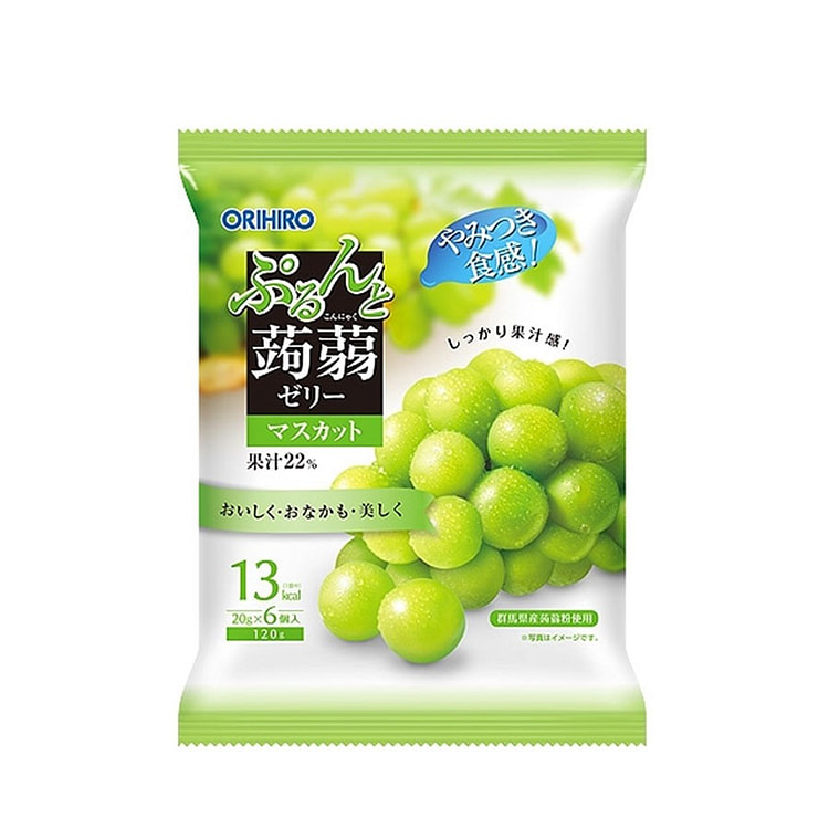 日本ORIHIRO菓蒟蒻果冻青提味20g*6包/