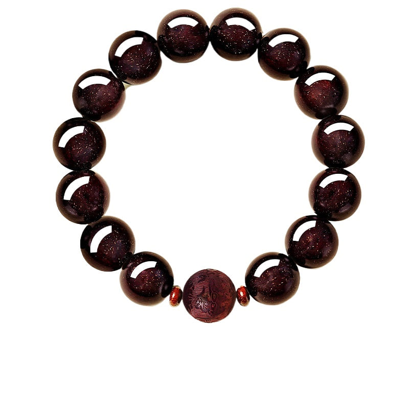 Old Material Small Leaf Rosewood Bracelet 15mm 1 box