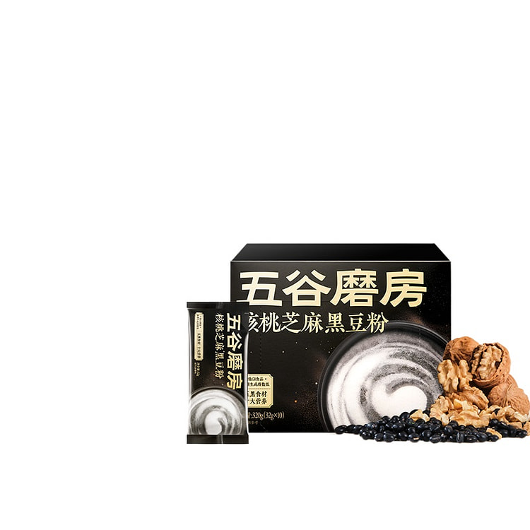 五谷磨房核桃芝麻黑豆粉320g*1盒