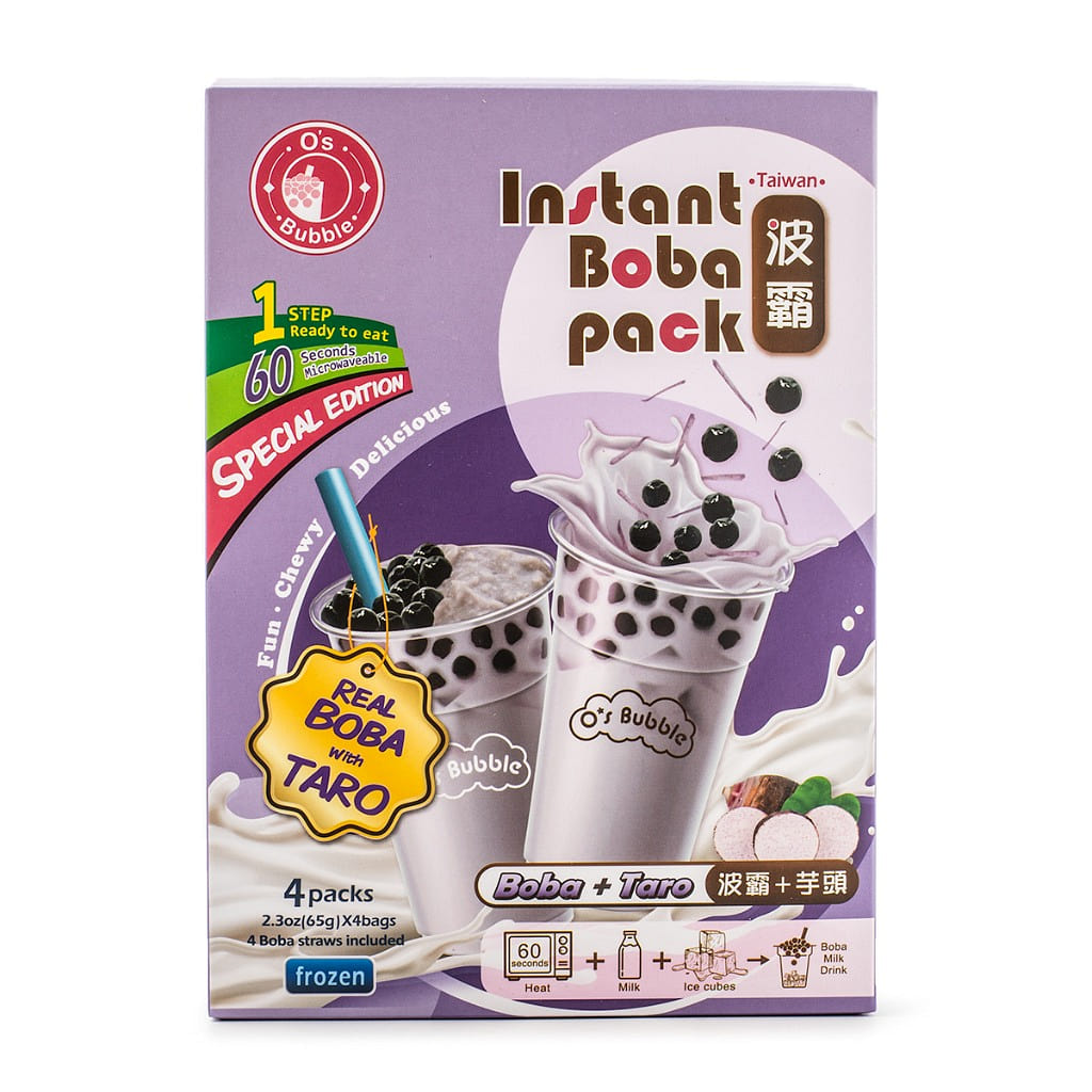 O'S Bubble Taro Tea Boba 4P Purple, Frozen 260 g