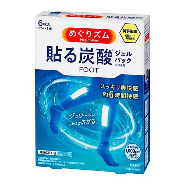 KAO花王 碳酸冷却凝胶足部包 6片入