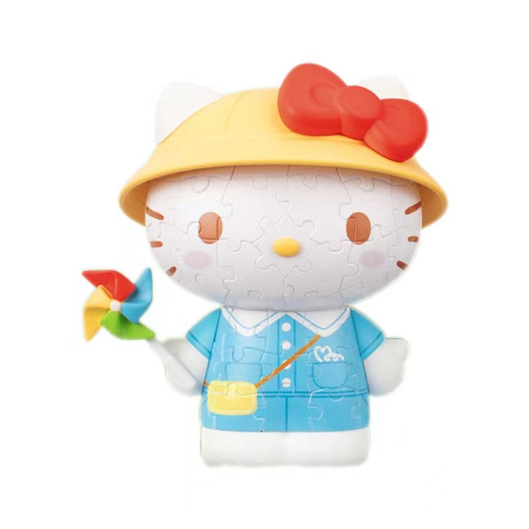 【中国直邮】 FOXTAIL Hello Kitty立体拼图 玩具 卡通 生日礼物 礼品 潮玩 手办-去春游 1个