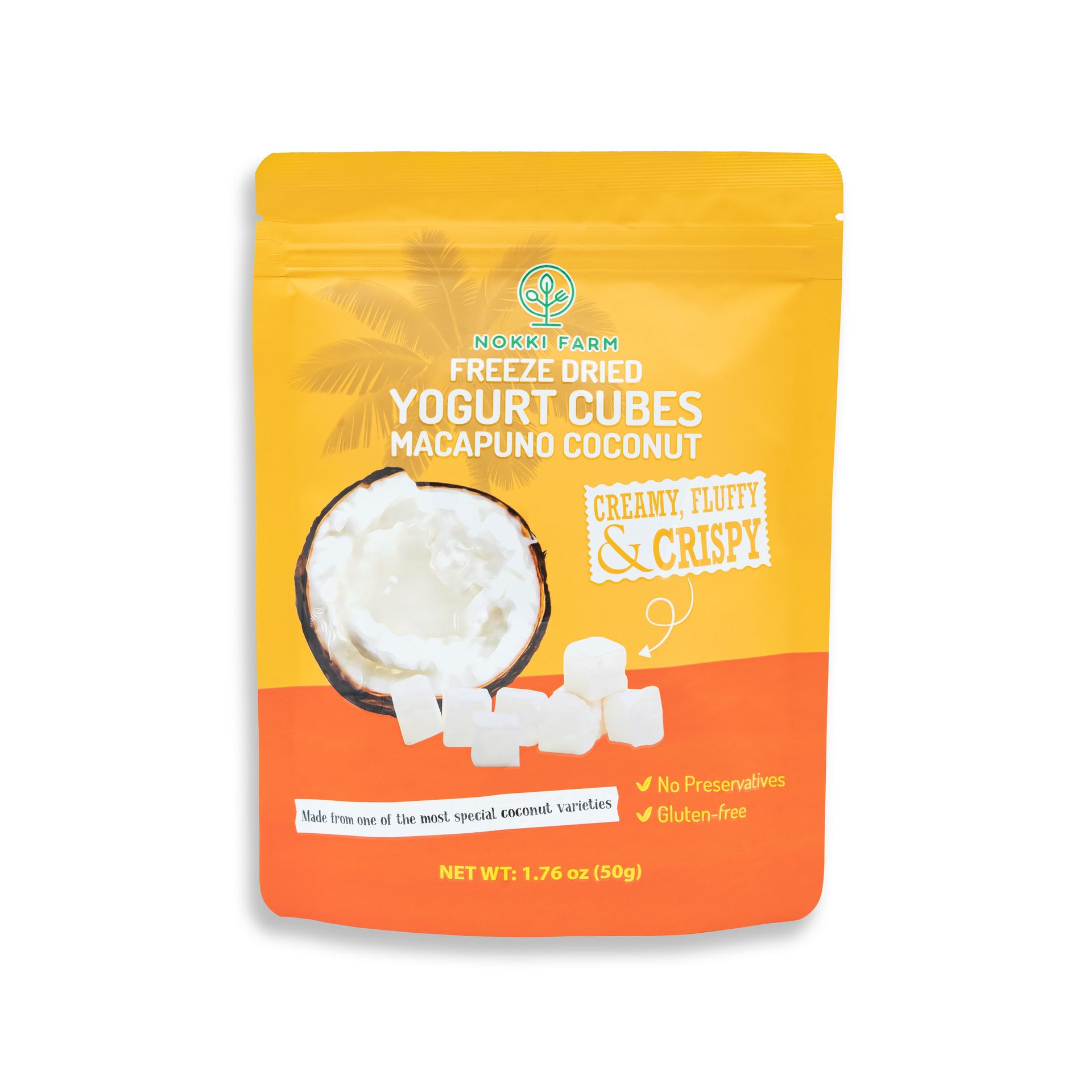 NOKKI FARM Freeze-dried Macapuno Coconut Yogurt 50 그램