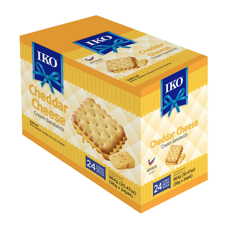 IKO Cheddar Cheese Cream Sandwich 864g 1 box