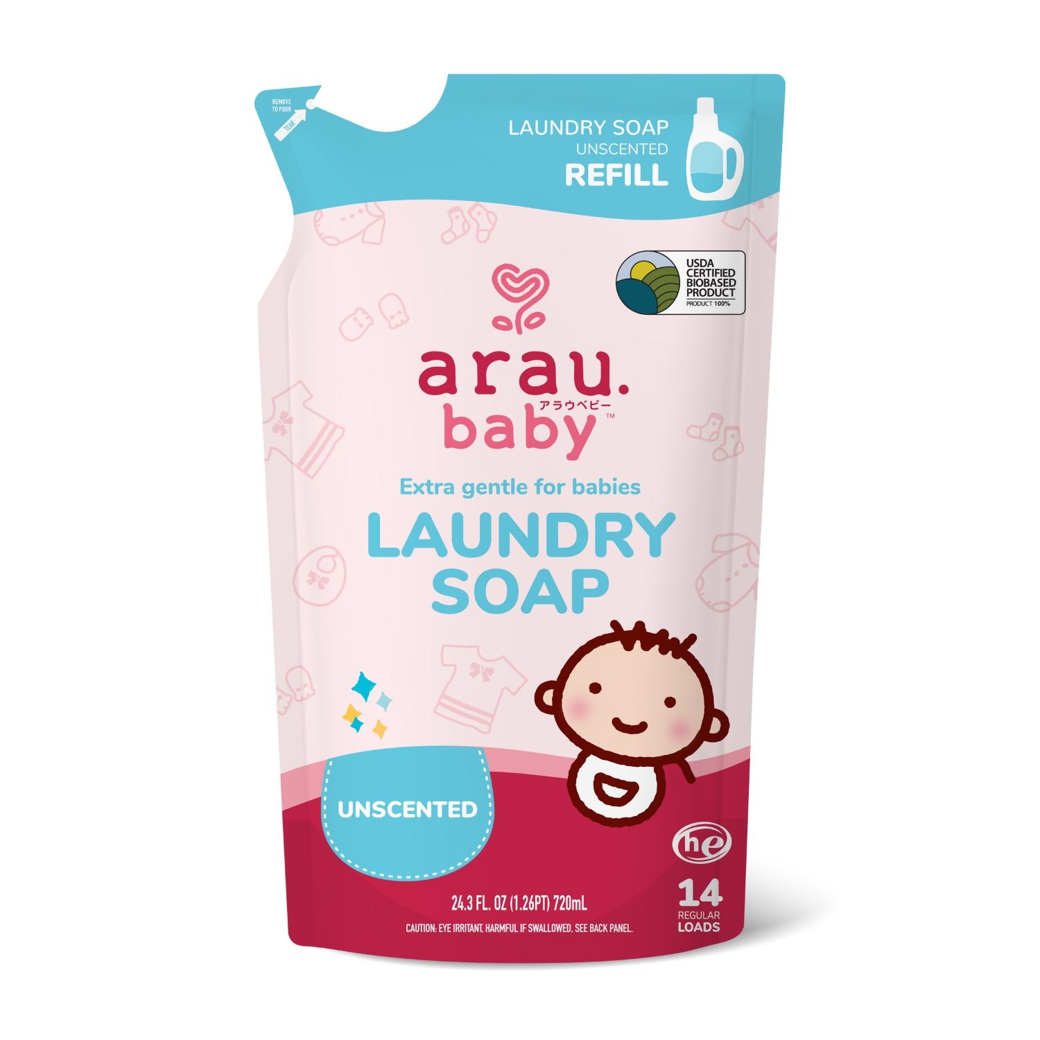 Arau Baby Liquid Laundry Soap Refill (Unscented) 24.3 fl.oz
