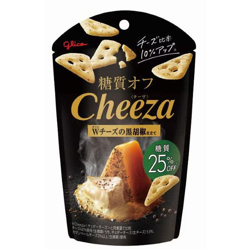 Glico Low-Carb Cheese Double Cheese & Pepper 36g 1 each