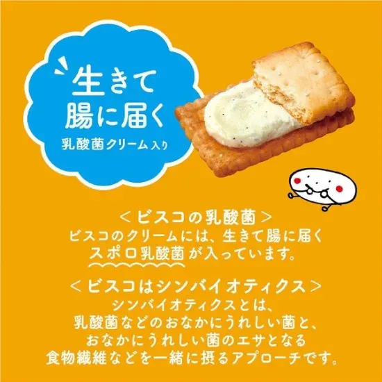 日本直送」江崎グリコ・ビスコ 発酵バター仕立て乳酸菌クリームサンド