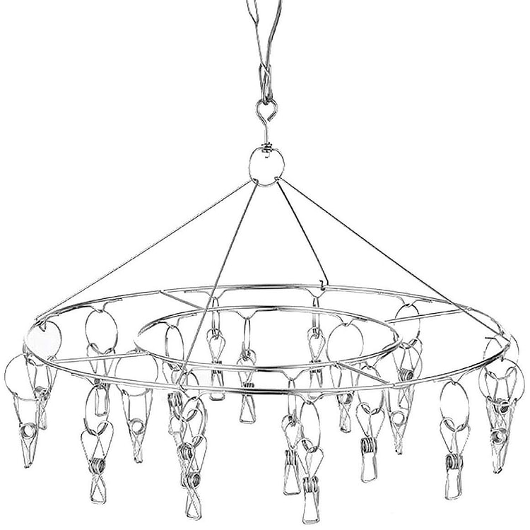 Stainless Steel Hanging Drying Rack with 20 Clips