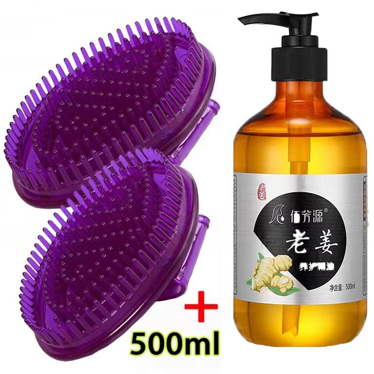 500ml ginger essential oil + 2 meridian brush 1 box
