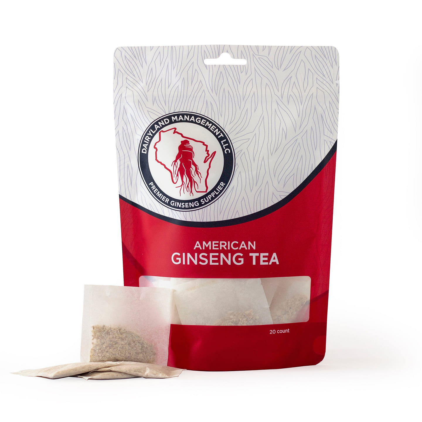 Pure American Ginseng Tea – Revitalize Your Mind and Body Naturally – Non-GMO – Gluten Free Big Bundle-5-40 ct bags 1 each