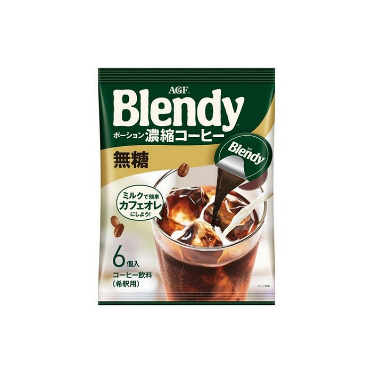 AGF Blendy Portion Concentrated Coffee Unsweetened 6 pieces