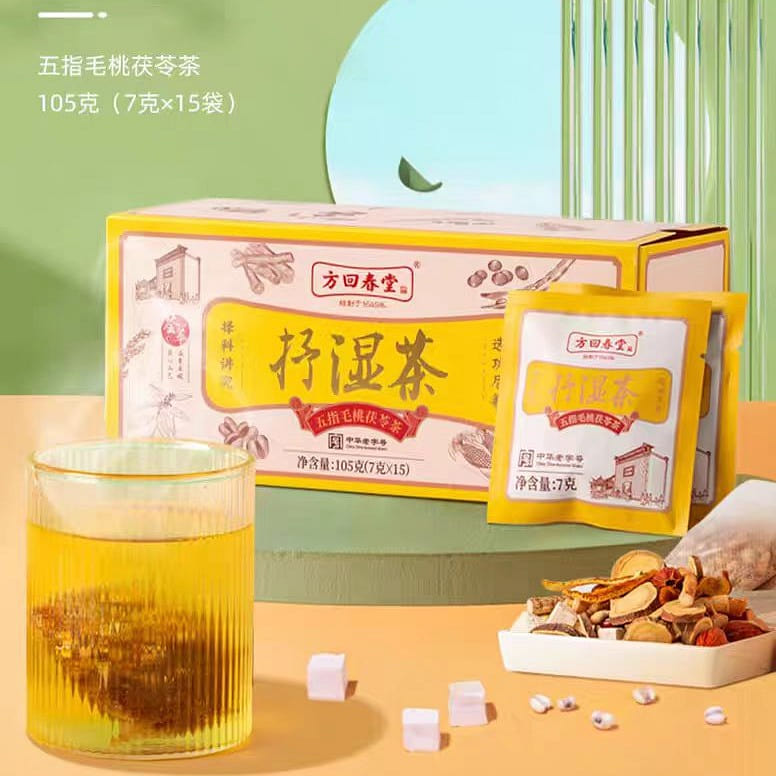 Five fingers hairy peach and Poria soothing tea 105g*1 box *15 bags 105 g