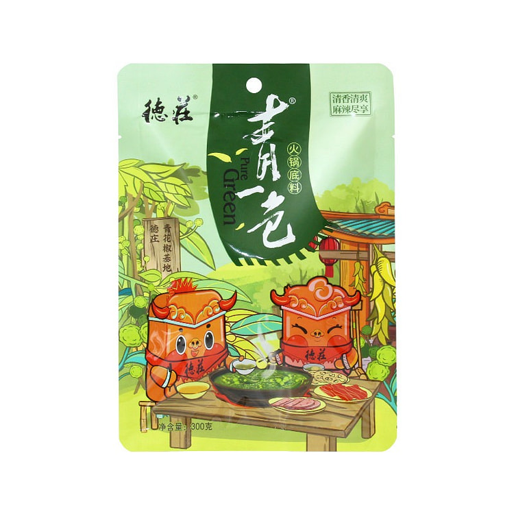 重庆德庄青一色火锅底料300g*1袋 300 克