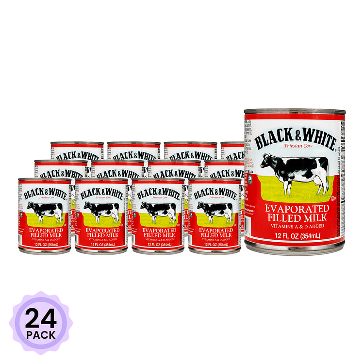 黑白淡奶 全脂淡炼乳 354 毫升*24 包