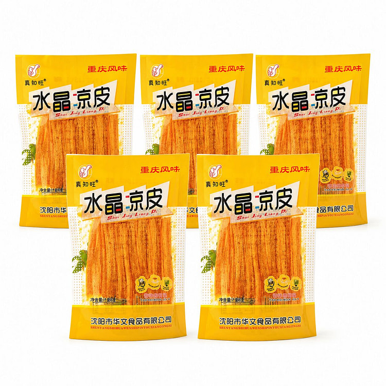 真知旺 水晶凉皮辣条 8090怀旧零食（5pcs） 90 克