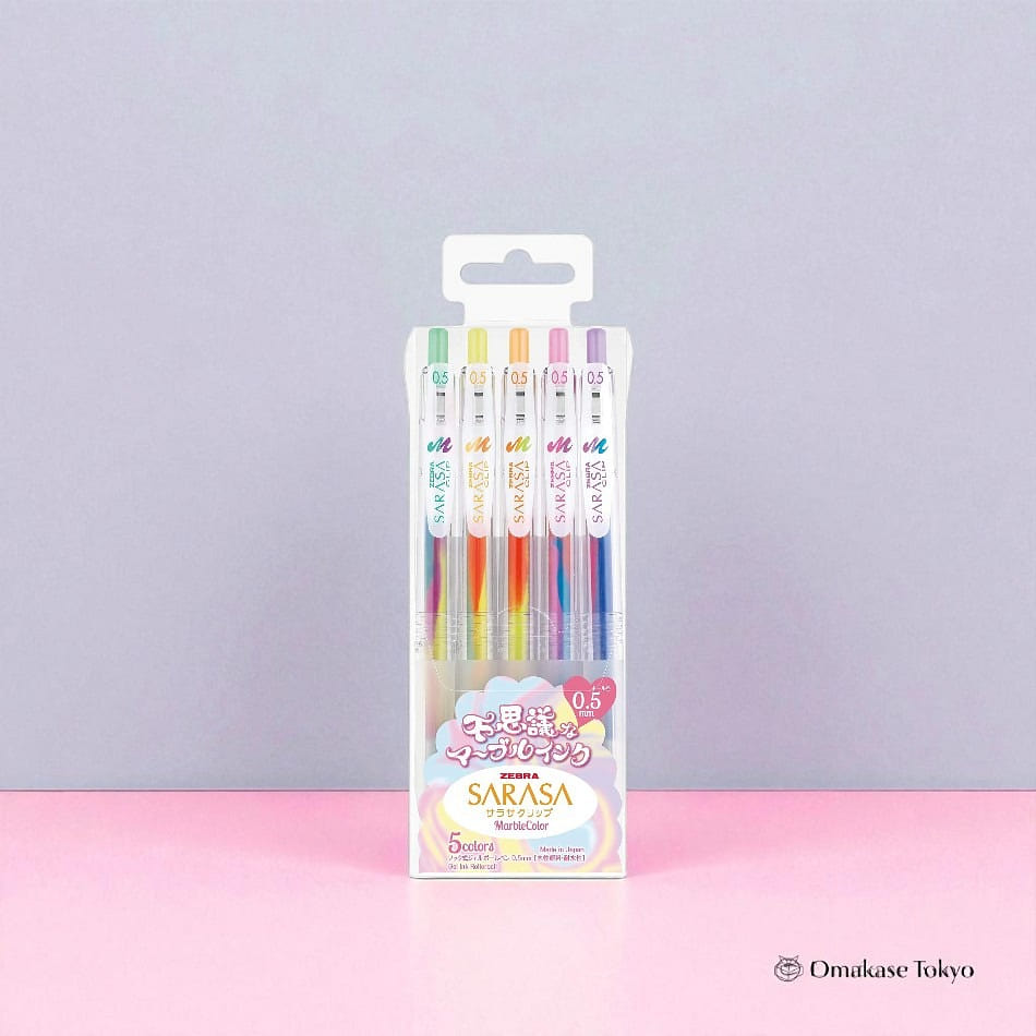 Zebra Gel Ballpoint Pen Sarasa Clip Marble 5 Color 50 g