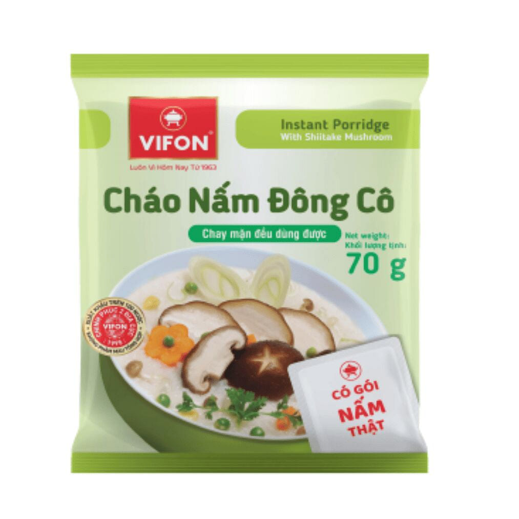 [10-PACK] VIFON Shiitake Mushroom Porridge 2.47 oz*10 pack