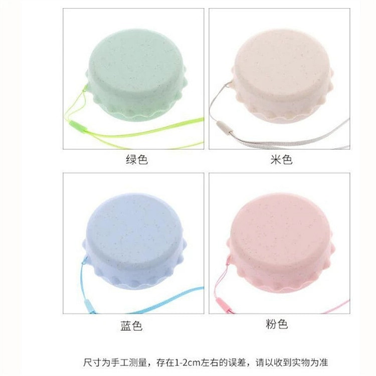 Wheat Travel Telescopic Cup Portable Beige 1 Set 1 each