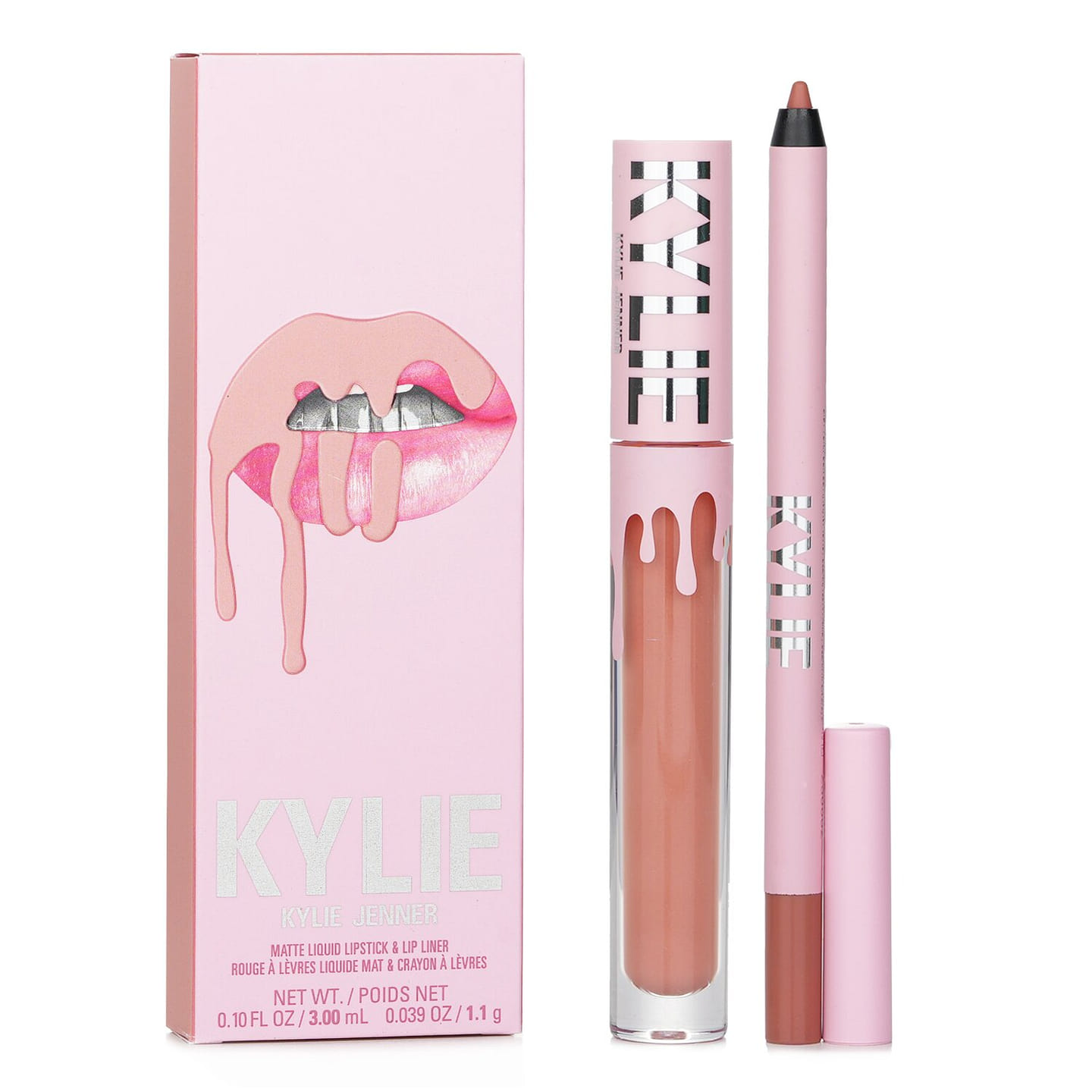 Kylie Cosmetics Matte Lip Kit: Matte Liquid Lipstick 3ml + Lip Liner 1.1g – # 700 Bare 2 bottle