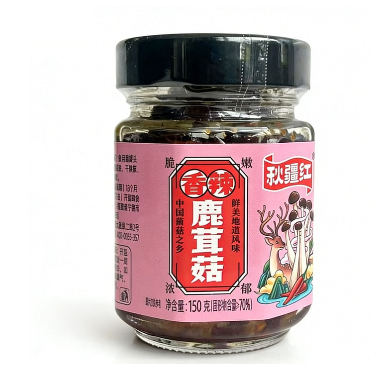 秋疆红香辣鹿茸菇蘑菇拌饭下饭0防腐即食150g*1