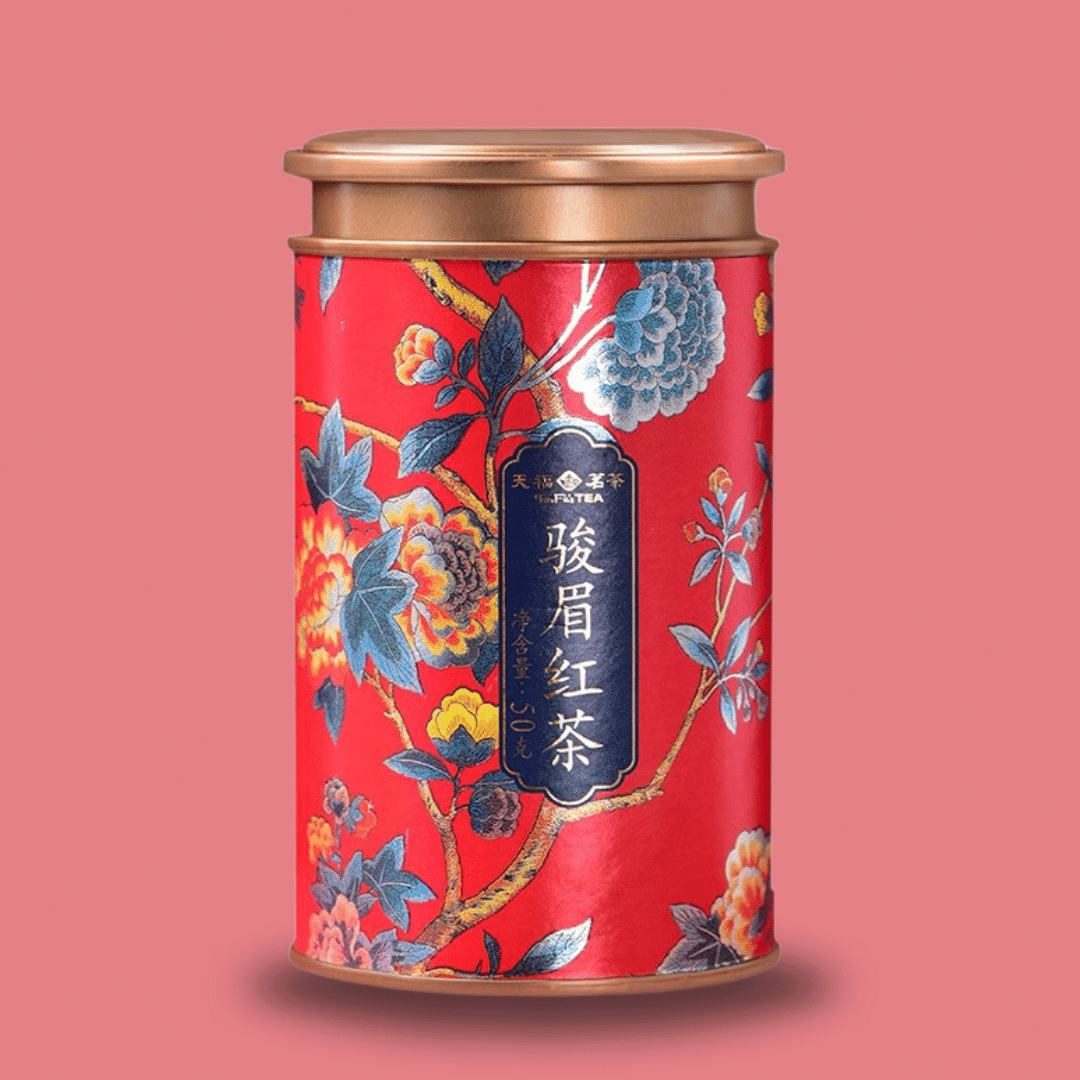 China [Tianfu Tea] Junmei Black Tea Small Jar (M6) – 50g 1 can
