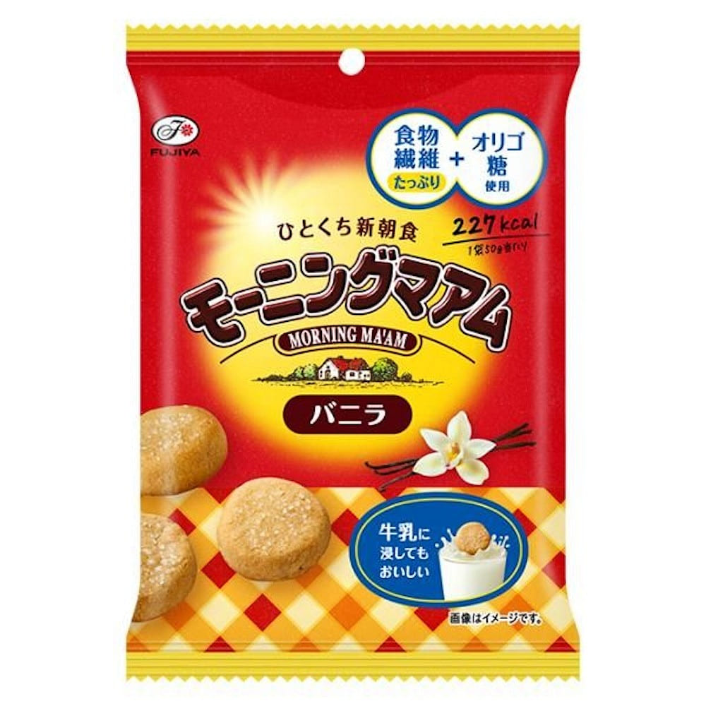 FUJIYA Whole Wheat Cookies Vanilla Flavor 50g 1 pack