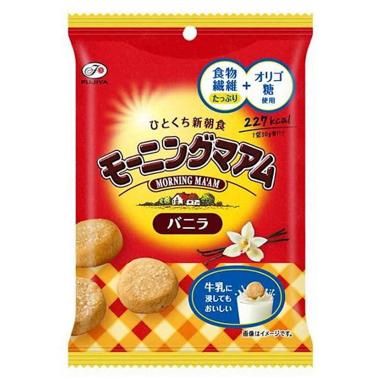 FUJIYA Whole Wheat Cookies Vanilla Flavor 50g 1 pack