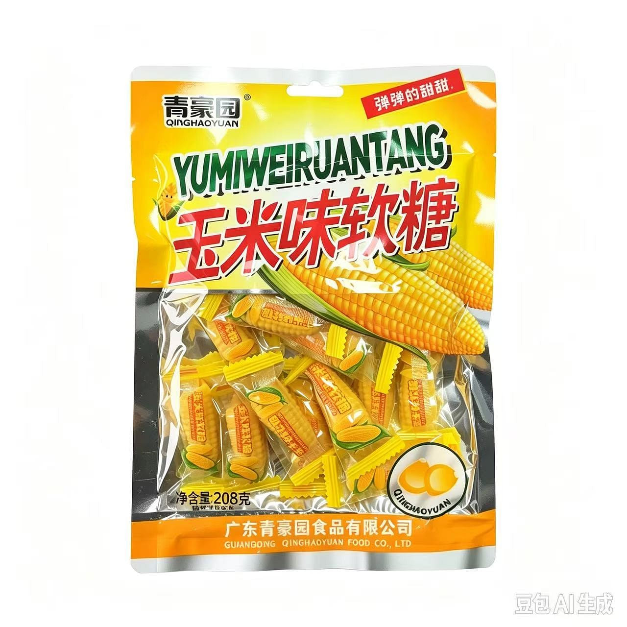 Qinghaoyuan Corn Flavored Soft Candy 208g * 1 Pack 208 g