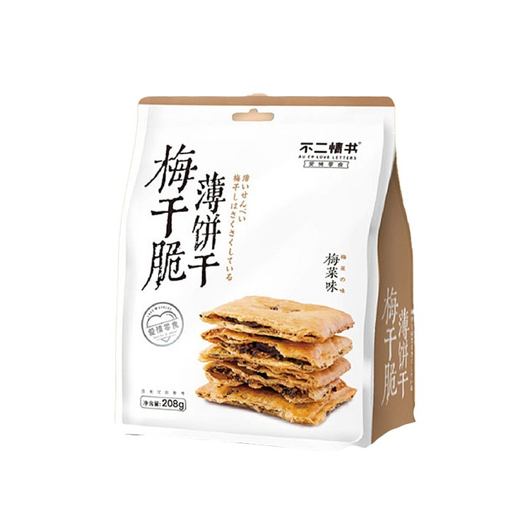 不二情书梅干菜脆薄梅菜味208g*1袋