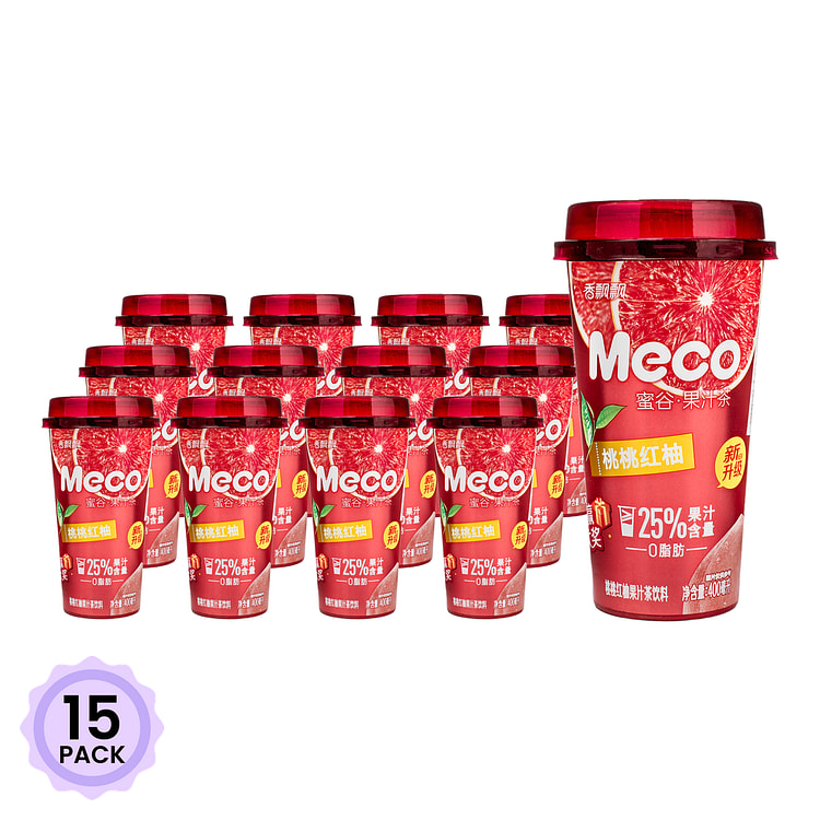 香飘飘 Meco 蜜谷果汁茶 桃桃红柚味 400 毫升*15 包