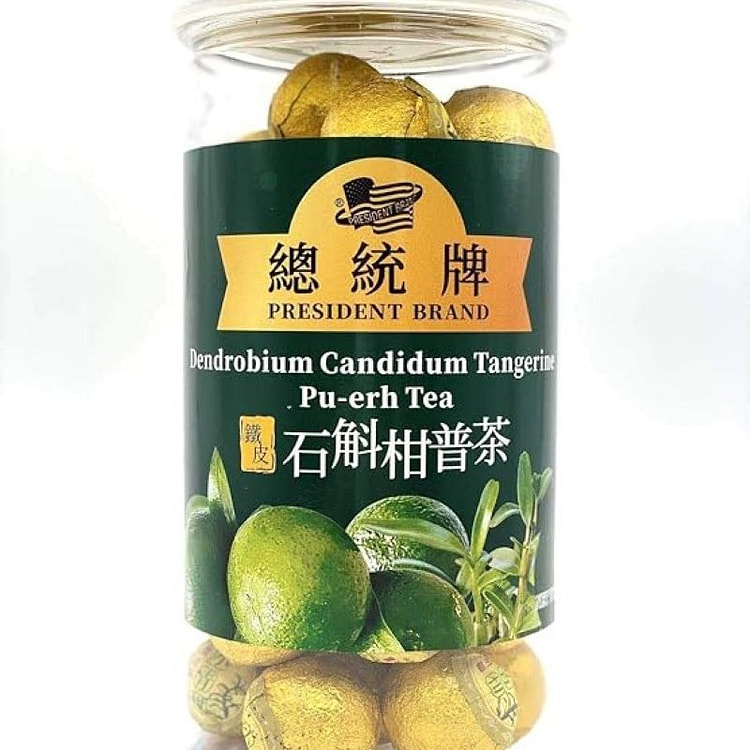 总统牌 铁皮石斛柑普洱茶 普洱