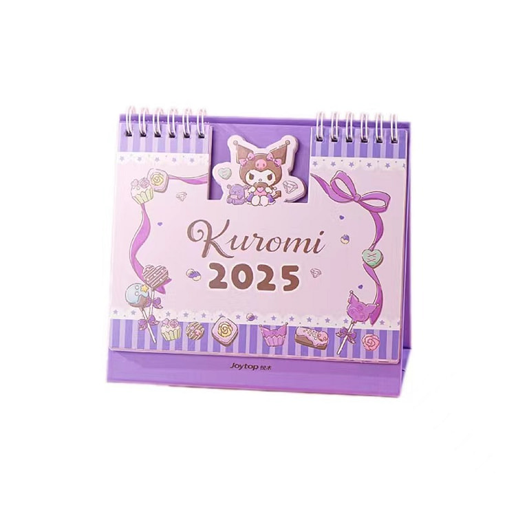 【中国直邮】 FOXTAIL 三丽鸥2025台历 桌面日历 摆件 记录本 打卡 趣味可爱 萌趣造型 款式多样-酷洛米 1本*|预计到达时间3-4周