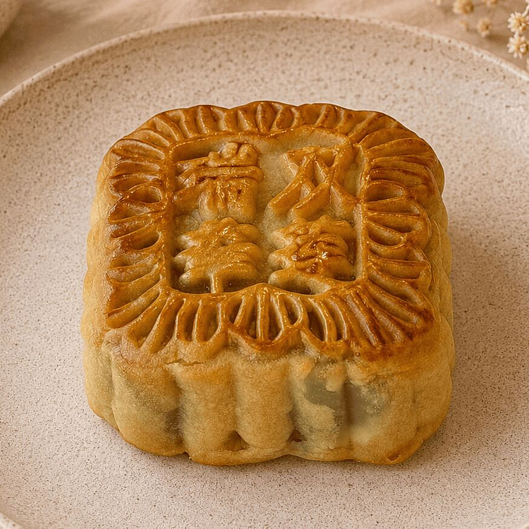 双黄红莲蓉月饼 手工现做 约165g 1 个