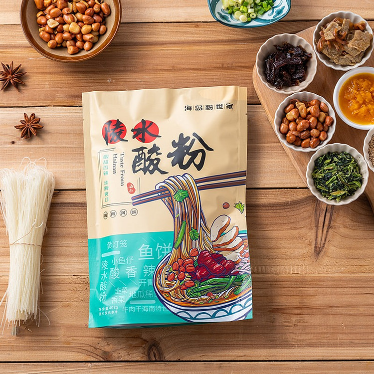 海南特产陵水酸粉345g*3方便速食早餐夜宵 1035 克