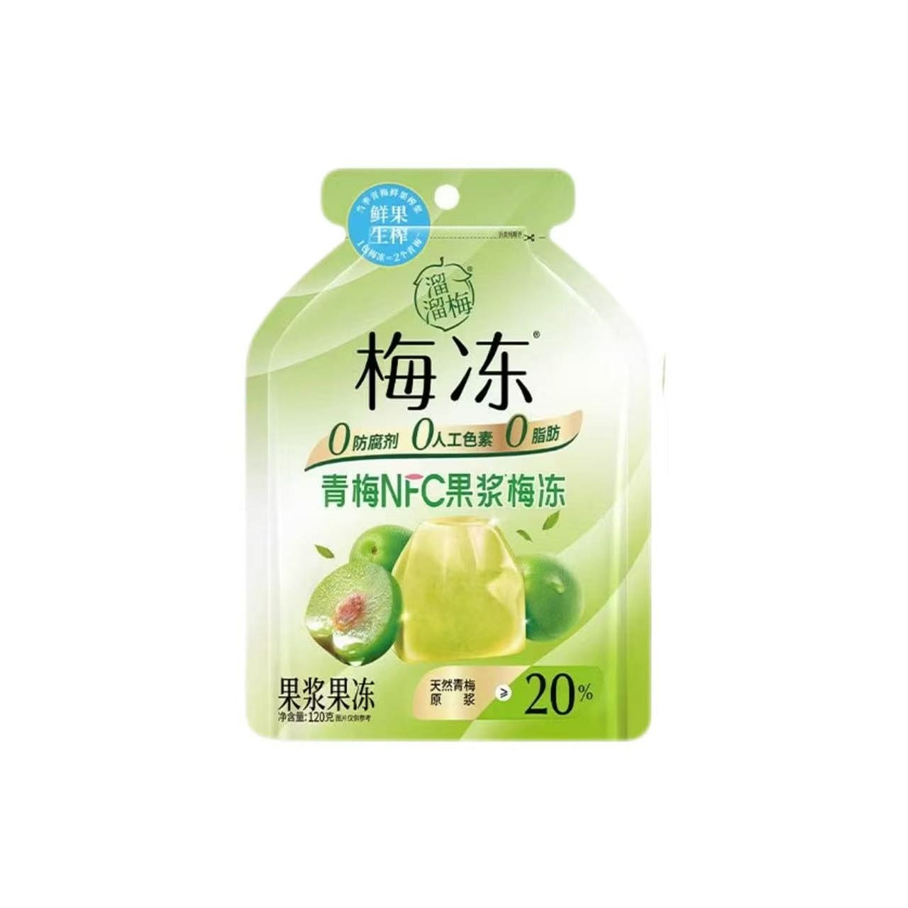 Liuliu Mei NFC Jelly 120g Green Plum Flavor 120 g