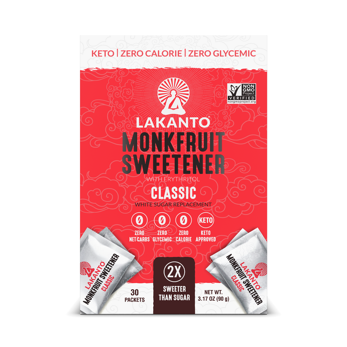 Lakanto Classic Monk Fruit Sweetener Packets 30 อัน