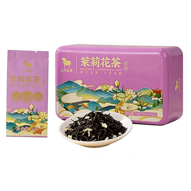 八马茶业 茉莉花茶 茶叶 口粮茶 清香甘甜 盒装 60 克