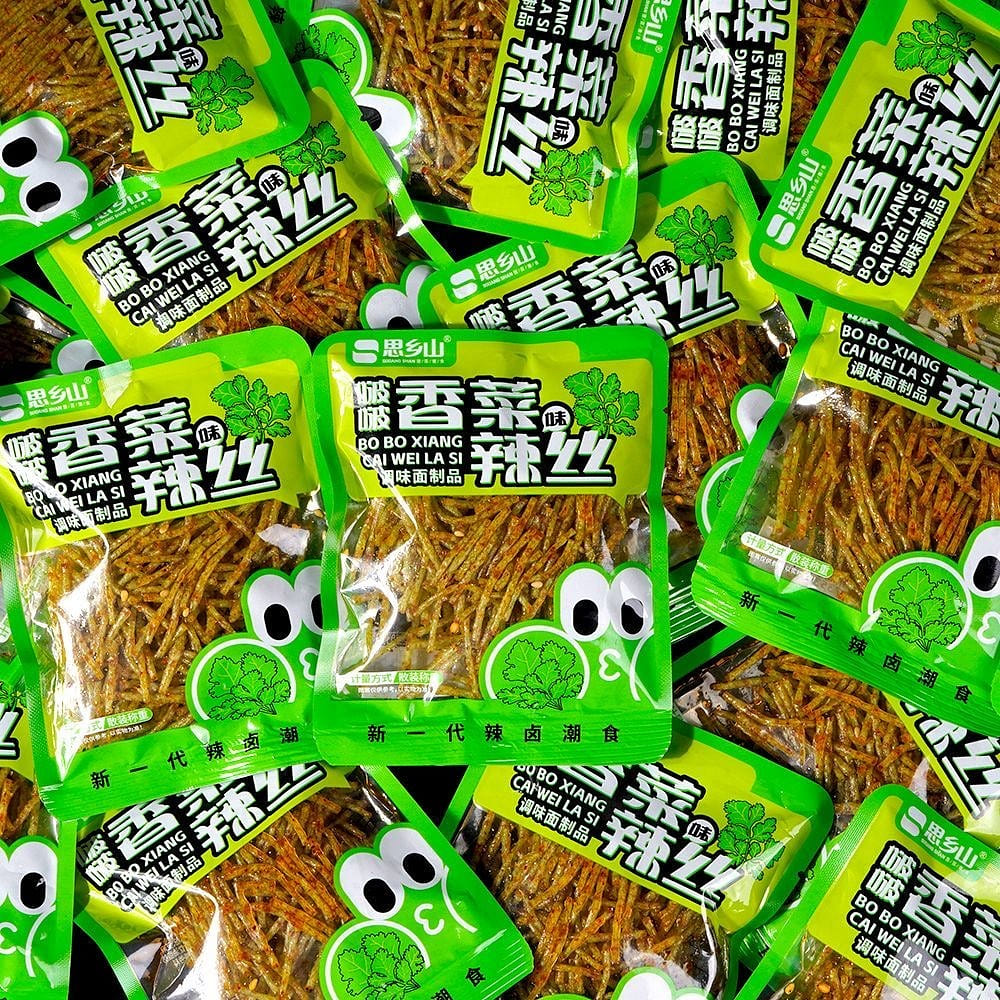 Sixiangshan coriander flavored spicy strips 5 pack