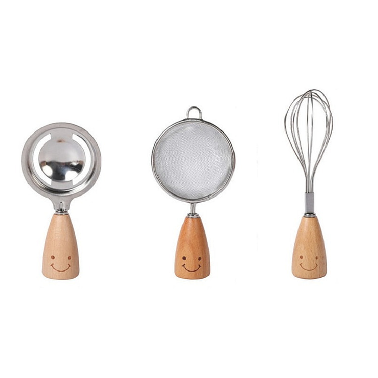 Smiley Whisk Strainer & Bonus Utensil  3PCS