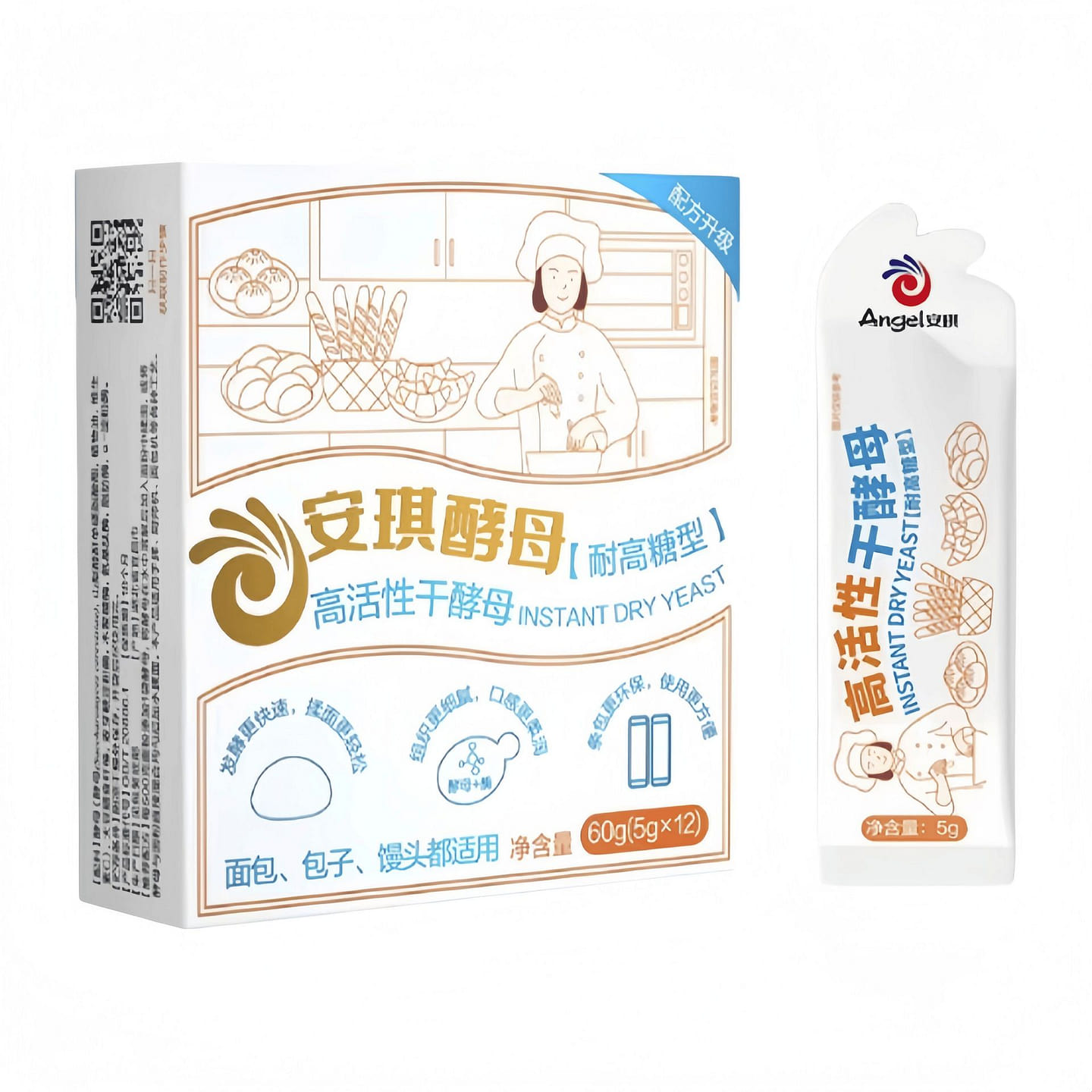 Angel Small White Yeast 5g*12 sticks 60 g