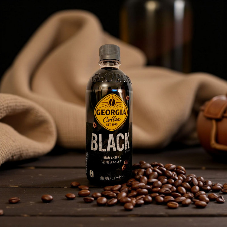 Georgia Coffee The Black Non-Sweet Coffee Drink 500 ml