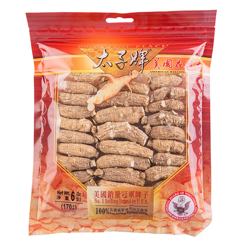 Prince of Peace Wisconsin American Ginseng Large Short Roots 6 oz